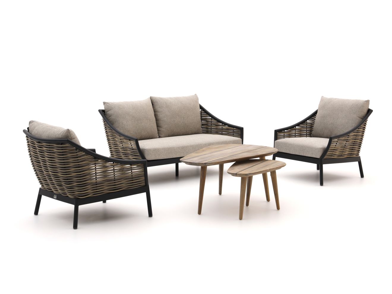 Apple Bee Milou/ROUGH-K Sessel-Sofa Lounge-Set 5-teilig Schwarz 0x0cm Unkategorisiert online kaufen