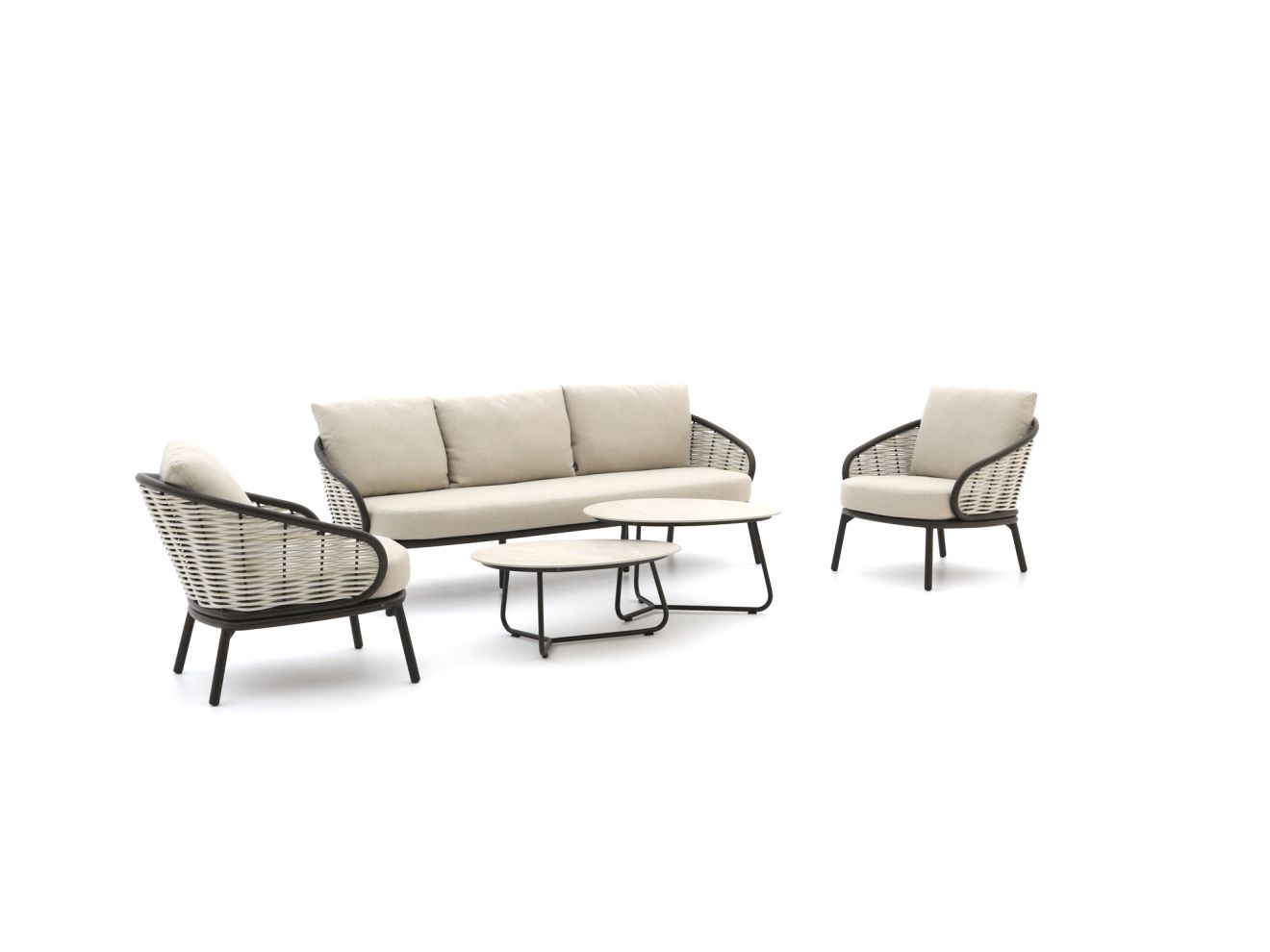 Apple Bee Pine Key Sessel-Sofa Lounge-Set 5-teilig 5-Sitzer Taupe Unkategorisiert online kaufen