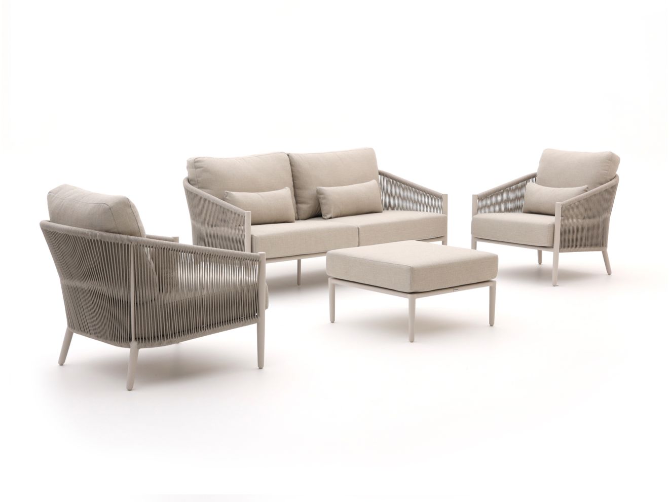 Bellagio Mineo Sessel-Sofa Lounge-Set 4-teilig Taupe 0x0cm Unkategorisiert online kaufen