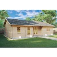 Blockhaus als Ferienhaus “Dune” 11x6m | Blockhaus als Ferienhaus kaufen | Blockbohlenhaus als Sommerhaus kaufen mit Schlafboden Unkategorisiert online kaufen