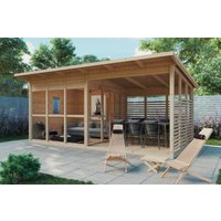 Gartenhaus “Elias” 6x3m | 3x6m großes Gartenhaus mit Veranda und Pultdach | Modernes Gartenhaus aus Holz mit 21mm Wandstärke mit Sonnendach, mit Terrasse Unkategorisiert online kaufen