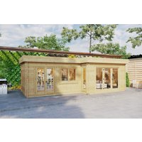 Gartenhaus mit 2 Räumen “Amelia” 9x4m | Gartenbüro mit 2 Räumen - 22 m² | Separate Räume | Fertiges Blockhaus Unkategorisiert online kaufen