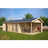Gartenhaus mit zwei Räumen “Robin” 9x4m | 4x9m großes Gartenhaus mit 2 Räumen | 2-Raum-Gartenhaus mit Satteldach und Schuppen mit Schuppen, mit Sonnendach, mit Terrasse Unkategorisiert online kaufen