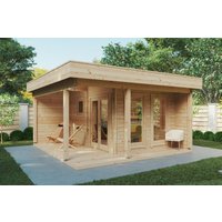 Gartensauna “Mini Hansa Sauna Lounge” 5x5m | 5x5m große Gartensauna mit Vorraum | Outdoor-Sauna kaufen | Saunahaus aus Holz mit Sonnendach, mit Terrasse, mit Sauna Unkategorisiert online kaufen Gartensauna “Mini Hansa Sauna Lounge” 5x5m | 5x5m große Gartensauna mit Vorraum | Outdoor-Sauna kaufen | Saunahaus aus Holz mit Sonnendach, mit Terrasse, mit Sauna Unkategorisiert online kaufen