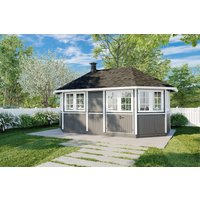 Großer Grillpavillon “Albatros XL” 5x3m | Großer Grillpavillon aus Holz | Gartenhaus 3x5m | Grillkota | Gartenhaus mit Grill