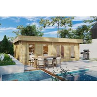 Großes Gartenhaus „Hansa E” 7x4m | Großer isolierter Gartenraum - 28m² | Holzhütte | Outdoor-Blockgebäude | Hochwertiges Gartenhaus | Rabatt: 8 % Unkategorisiert online kaufen