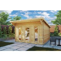 Holz-Gartenhaus Gartenbüro “Aruba” 4x4m | Modernes Gartenhaus aus Holz | Gartenbüro mit Pultdach | Gartenhaus mit Pultdach Unkategorisiert online kaufen