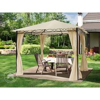TOOLPORT 3x3 m Softtop Gartenpavillon, inkl. 4 Seitenteile, champagnerfarben - (300109) Unkategorisiert online kaufen