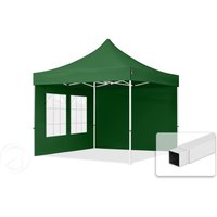 TOOLPORT 3x3m Stahl Faltpavillon, inkl. 2 Seitenteile, dunkelgrün - (59038) Unkategorisiert online kaufen