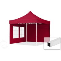 TOOLPORT 3x3m Stahl Faltpavillon, inkl. 2 Seitenteile, rot - (59039) Unkategorisiert online kaufen