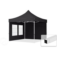 TOOLPORT 3x3m Stahl Faltpavillon, inkl. 2 Seitenteile, schwarz - (59040) Unkategorisiert online kaufen