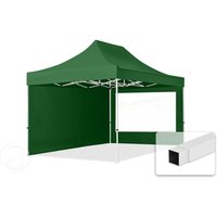 TOOLPORT 3x4,5m Stahl Faltpavillon, inkl. 2 Seitenteile, dunkelgrün - (59046) Unkategorisiert online kaufen