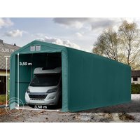 TOOLPORT 4x24m Zeltgarage, PVC-Plane, dunkelgrün, mit Statik (Erduntergrund) - (99524) Unkategorisiert online kaufen