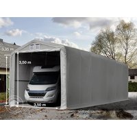 TOOLPORT 4x24m Zeltgarage, PVC-Plane, grau, mit Statik (Betonuntergrund) - (99405) Unkategorisiert online kaufen