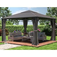 TOOLPORT 4x4 m Hardtop Gartenpavillon, inkl. 4 Seitenteile, loft grey - (300195) Unkategorisiert online kaufen