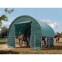 TOOLPORT 4x4m Weidezelt, PVC-Plane, dunkelgrün, Betonbefestigung - (330615) Unkategorisiert online kaufen