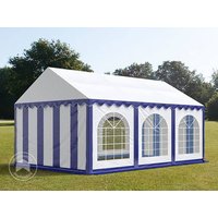 TOOLPORT 4x6m Partyzelt, PVC-Plane, blau-weiß, mit Bodenrahmen - (7216) Unkategorisiert online kaufen
