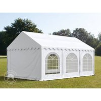 TOOLPORT 4x6m Partyzelt, PVC-Plane, weiß, mit Bodenrahmen - (7210) Unkategorisiert online kaufen