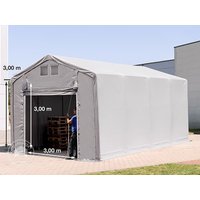 TOOLPORT 4x8m Zelthalle, PVC-Plane, grau, mit Statik (Erduntergrund) - (93850) Unkategorisiert online kaufen