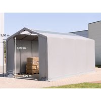 TOOLPORT 4x8m Zelthalle, PVC-Plane, grau, mit Statik (Erduntergrund) - (93851) Unkategorisiert online kaufen