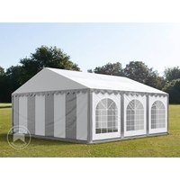TOOLPORT 6x6m Partyzelt, PVC-Plane, grau-weiß, mit Bodenrahmen - (7159) Unkategorisiert online kaufen