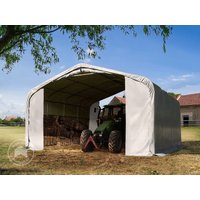 TOOLPORT 6x6m Weideunterstand, PVC-Plane, grau, Betonbefestigung - (6678173) Unkategorisiert online kaufen