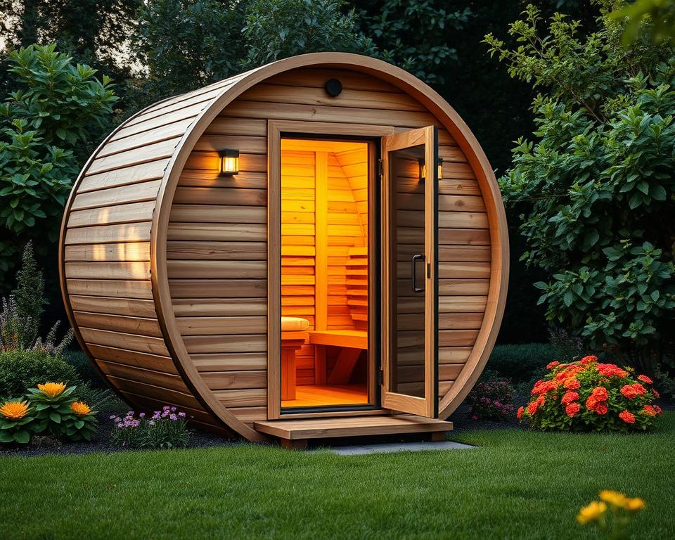 Fasssauna im Garten Fasssauna im Garten
