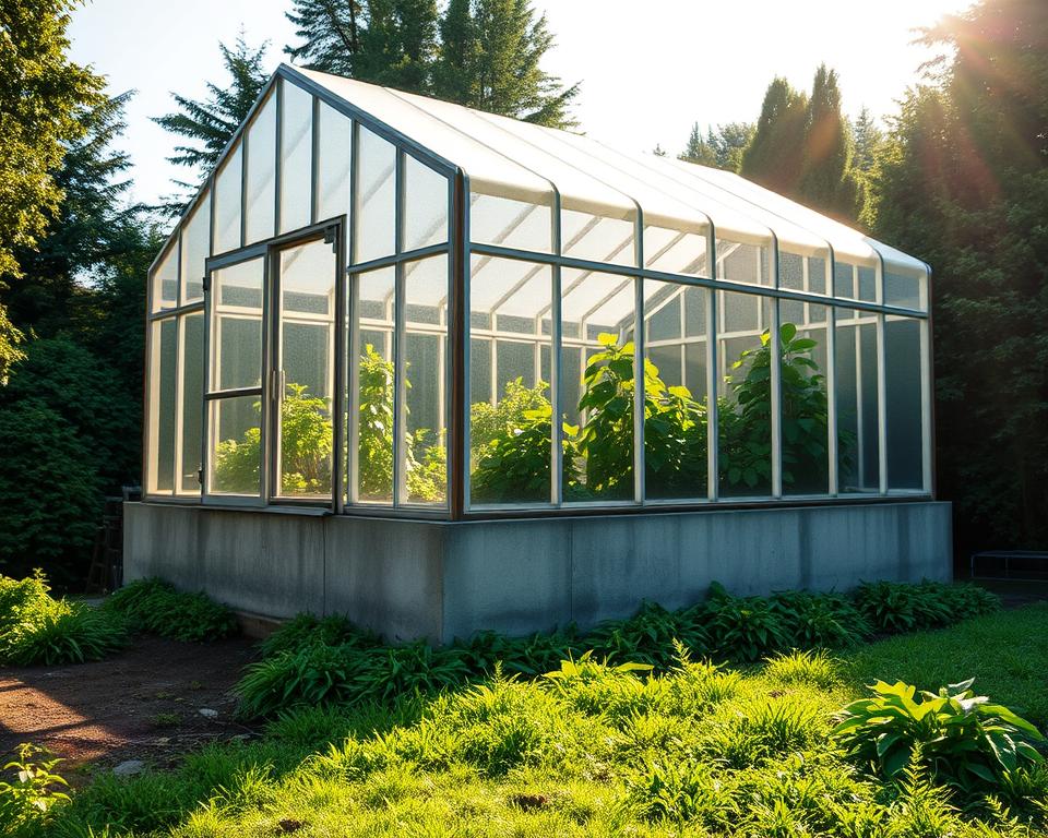 Gewächshaus Standortwahl und Fundament