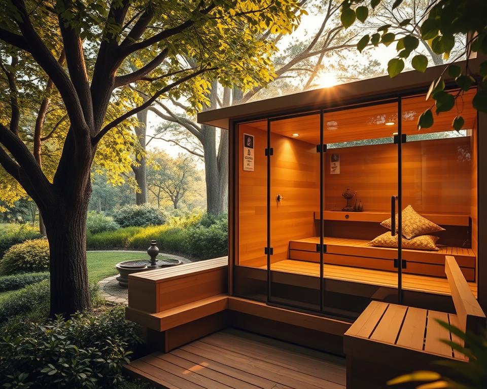 Glasfront Sauna im Garten Glasfront Sauna im Garten