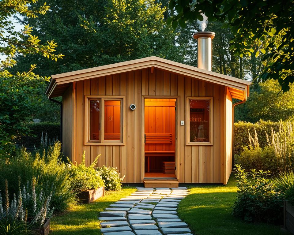 Klassisches Saunahaus im Garten Klassisches Saunahaus im Garten
