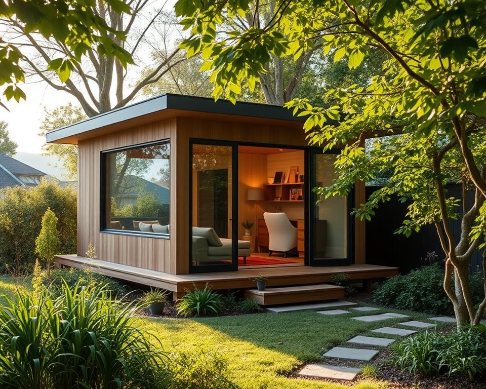 Modernes Gartenhaus als Rückzugsort Modernes Gartenhaus als Rückzugsort