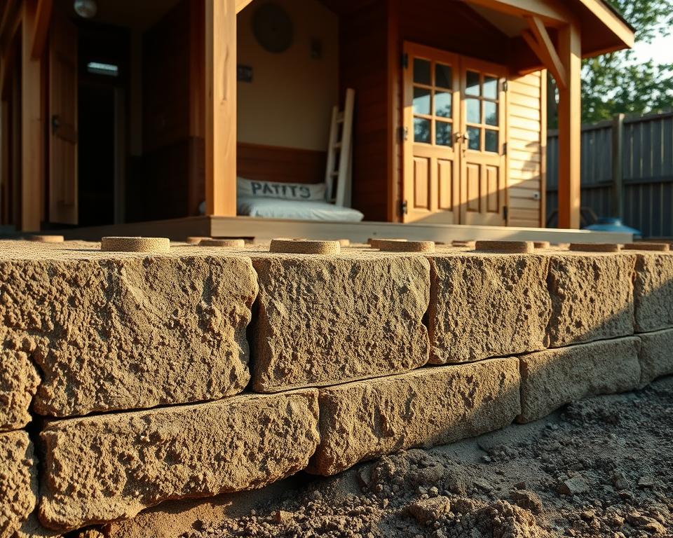 Fundament und Isolierung Gartenhaus Fundament und Isolierung Gartenhaus