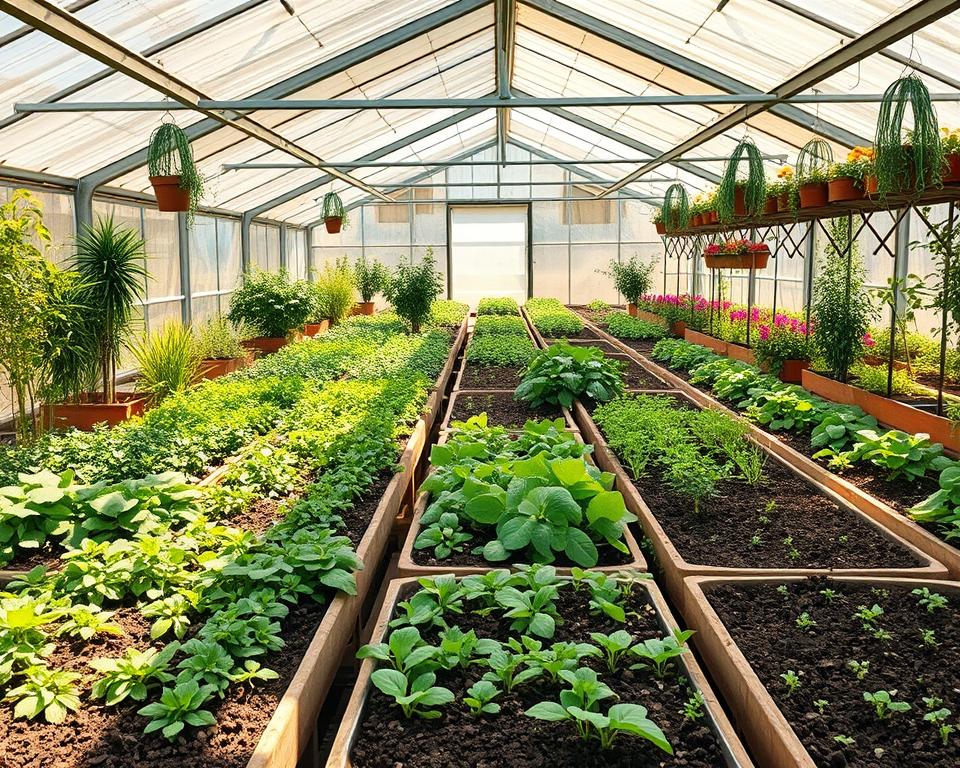 Gewächshaus Beetaufteilung Gewächshaus Beetaufteilung