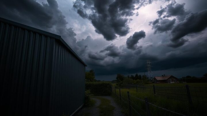 Sind Metallschuppen sicher bei Gewitter und Blitzschlag?