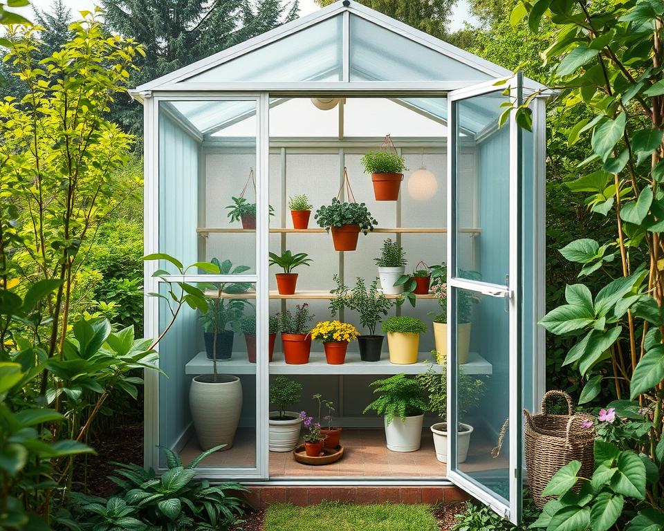 Wie man den Platz in einem kleinen Gewächshaus effektiv maximiert