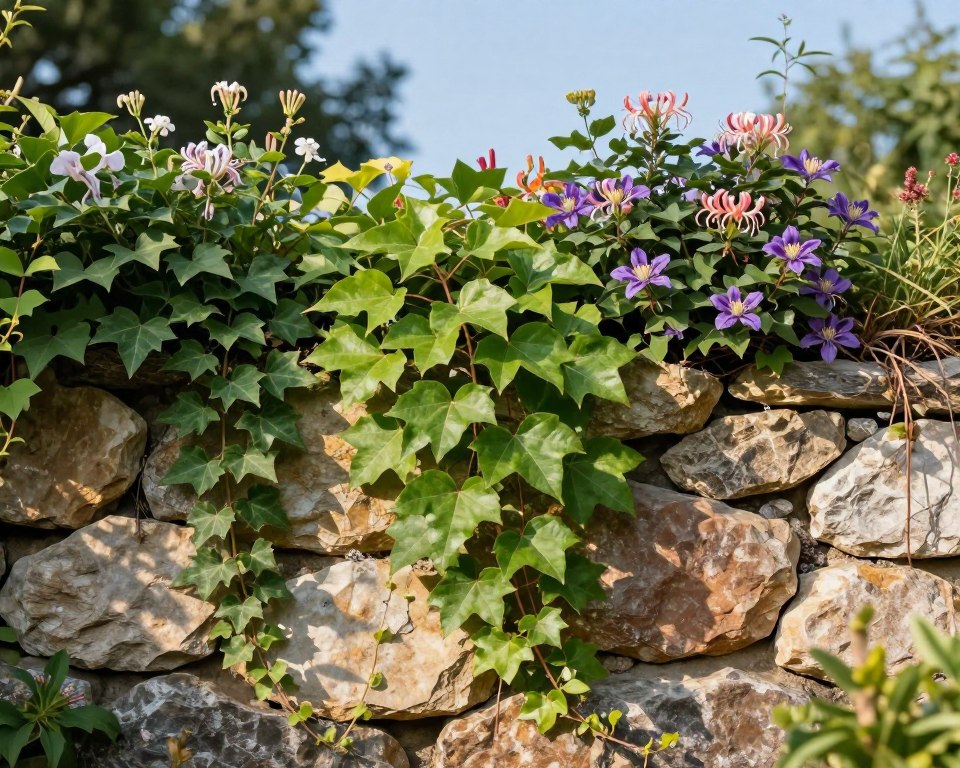 Kletterpflanzen Naturstein