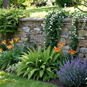 pflanzen für natursteinmauer